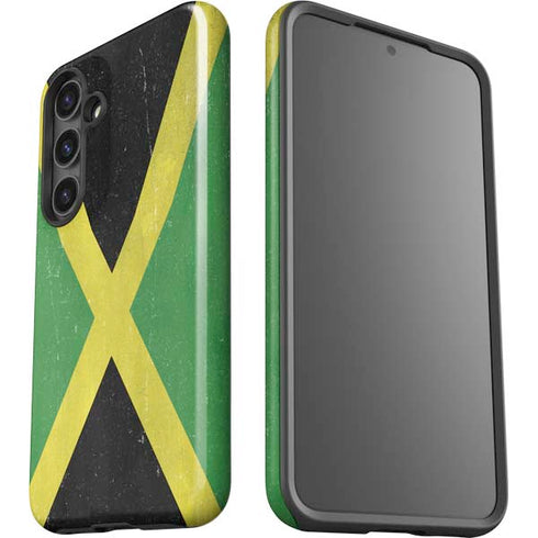 Jamaica Flag Distressed Galaxy S24 Plus Impact Case
